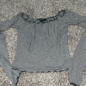 Forever 21 - Black White Striped Top - S